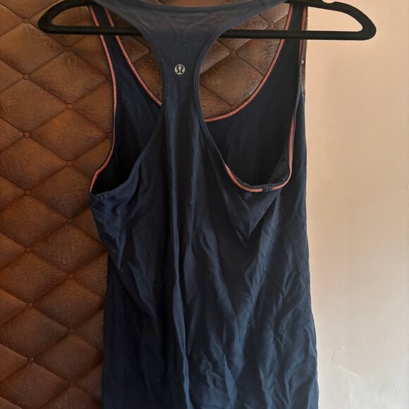 LULULEMON TANK TOP SIZE LARGE NAVY WITH PINK - Picture 2 of 3